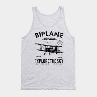 Biplane Adventures, Retro/Vintage Design Tank Top